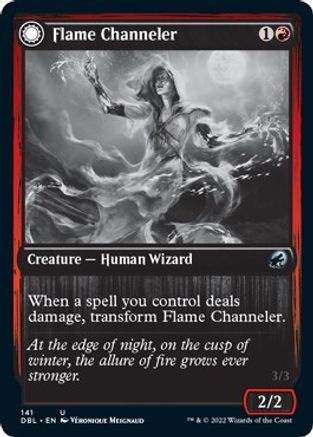 Flame Channeler // Embodiment of Flame (DBL-141) - uncommon: (Double Faced Transform) - Foil