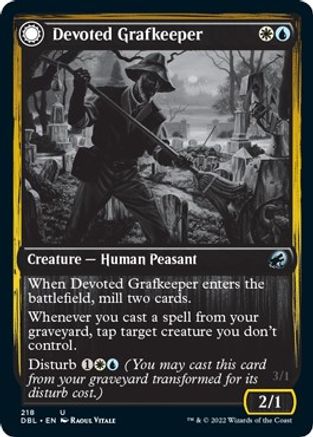 Devoted Grafkeeper // Departed Soulkeeper (DBL-218) - uncommon: (Double Faced Transform)