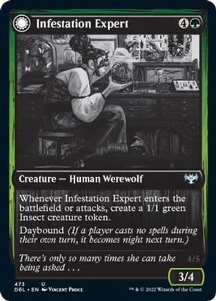 Infestation Expert // Infested Werewolf (DBL-473) - uncommon: (Double Faced Transform) - Foil