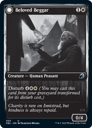 Beloved Beggar // Generous Soul (DBL-003) - uncommon: (Double Faced Transform) - Foil