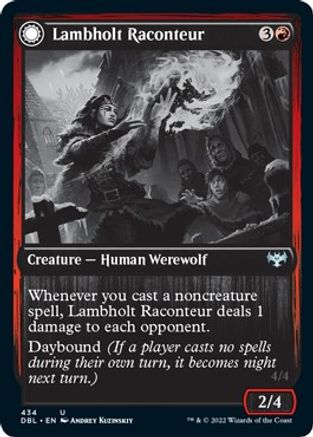 Lambholt Raconteur // Lambholt Ravager (DBL-434) - uncommon: (Double Faced Transform)