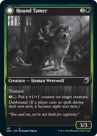 Hound Tamer // Untamed Pup (DBL-187) - uncommon: (Double Faced Transform) - Foil
