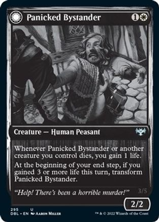 Panicked Bystander // Cackling Culprit (DBL-295) - uncommon: (Double Faced Transform)