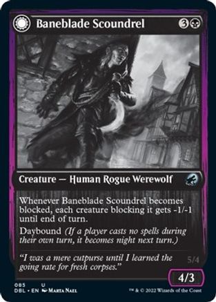 Baneblade Scoundrel // Baneclaw Marauder (DBL-085) - uncommon: (Double Faced Transform)