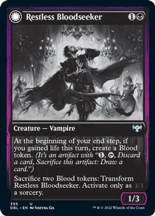 Restless Bloodseeker // Bloodsoaked Reveler (DBL-395) - uncommon: (Double Faced Transform)