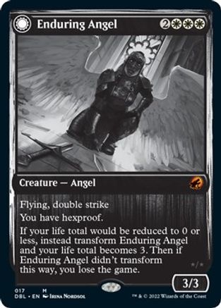 Enduring Angel // Angelic Enforcer (DBL-017) - mythic: (Double Faced Transform) - Foil