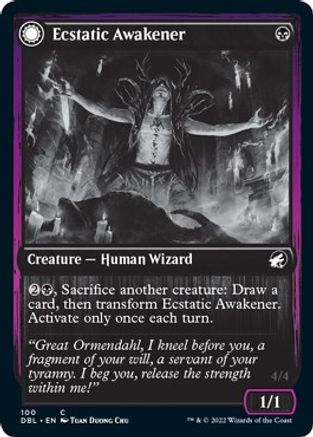 Ecstatic Awakener // Awoken Demon (DBL-100) - common: (Double Faced Transform)