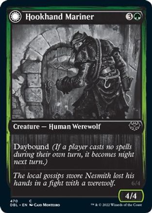 Hookhand Mariner // Riphook Raider (DBL-470) - common: (Double Faced Transform) - Foil