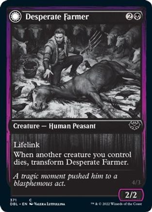 Desperate Farmer // Depraved Harvester (DBL-371) - common: (Double Faced Transform)