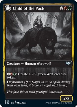 Child of the Pack // Savage Packmate (DBL-501) - uncommon: (Double Faced Transform) - Foil