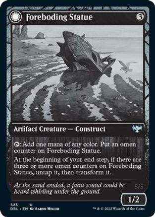 Foreboding Statue // Forsaken Thresher (DBL-523) - uncommon: (Double Faced Transform) - Foil