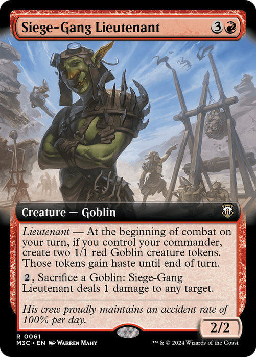 Siege-Gang Lieutenant (M3C-061) - rare: (Extended Art) - Foil