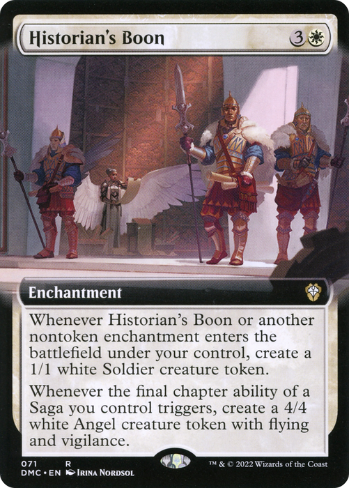Historian's Boon (DMC-071) - rare: (Extended Art) - Foil