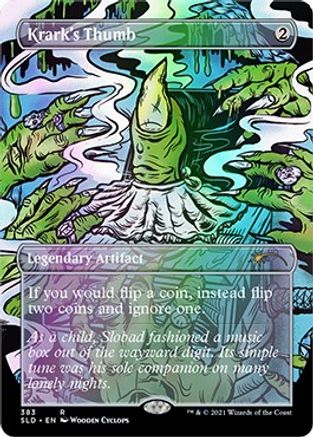 Krark's Thumb // Krark's Thumb (SLD-383) - rare (Borderless) - Foil