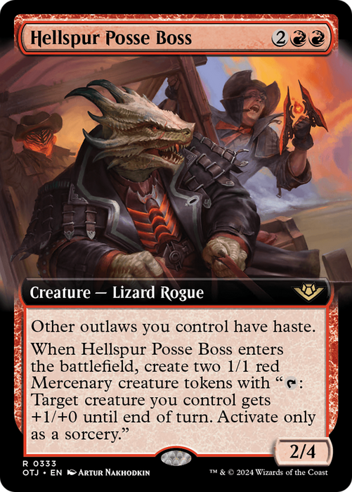 Hellspur Posse Boss (OTJ-333) - rare: (Extended Art)