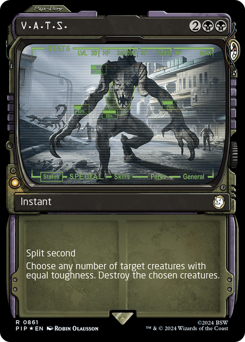 V.A.T.S. (PIP-861) - rare: (Showcase) - Foil