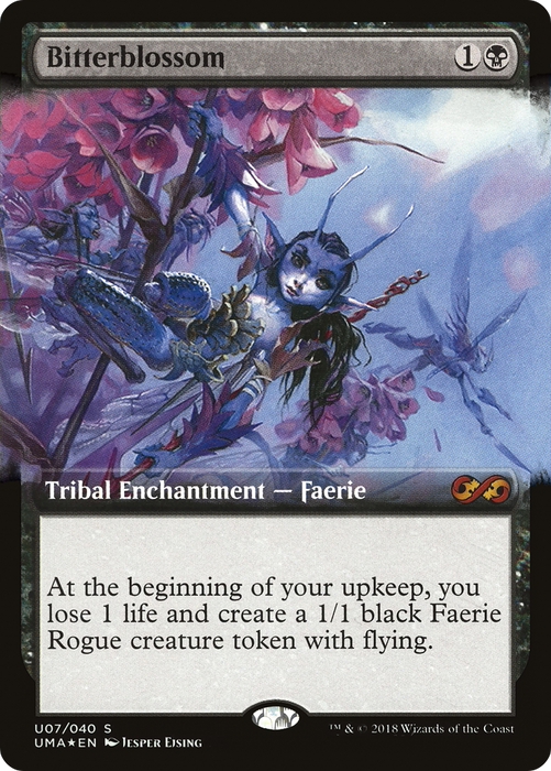 Bitterblossom (UMA:BT-0U7) - mythic: (Extended Art) - Foil