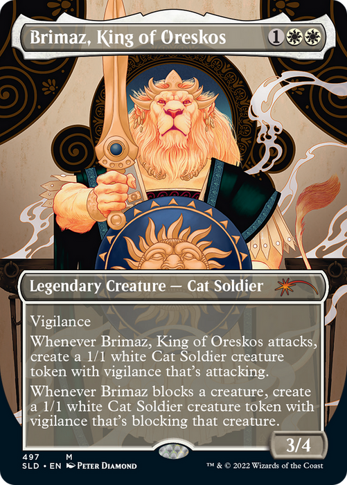 Brimaz, King of Oreskos (SLD-497) - mythic (Borderless)
