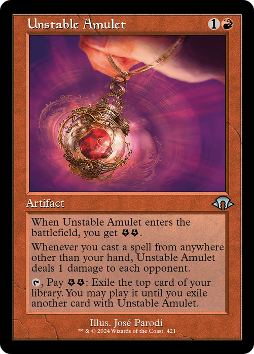 Unstable Amulet (MH3-421) - uncommon
