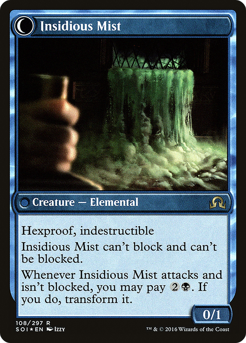 Elusive Tormentor // Insidious Mist (PRE-108S) - rare: (Double Faced Transform) - Foil