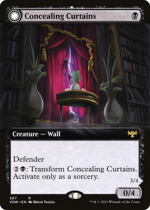 Concealing Curtains // Revealing Eye (VOW-367) - rare: (Extended Art, Double Faced Transform) - Foil