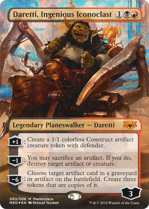 Daretti, Ingenious Iconoclast (MED-GR3) - mythic (Borderless) - Foil