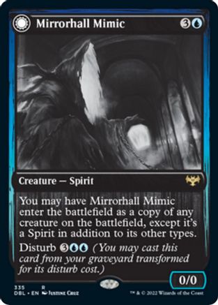 Mirrorhall Mimic // Ghastly Mimicry (DBL-335) - rare: (Double Faced Transform)