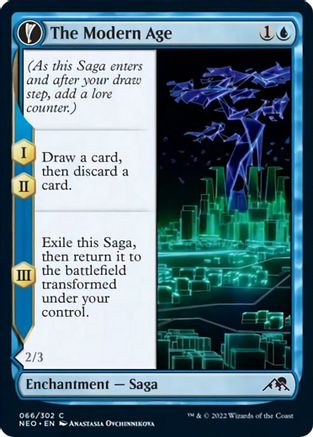 The Modern Age // Vector Glider (NEO-066) - common: (fandfc, enchantment) - Foil
