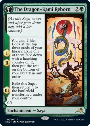 The Dragon-Kami Reborn // Dragon-Kami's Egg (NEO-181) - rare: (fandfc, enchantment)