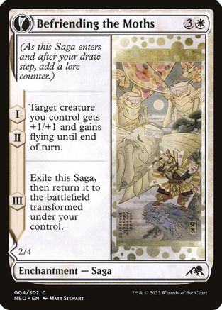 Befriending the Moths // Imperial Moth (NEO-004) - common: (fandfc, enchantment) - Foil