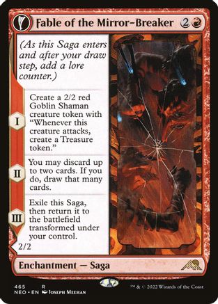 Fable of the Mirror-Breaker // Reflection of Kiki-Jiki (NEO-465) - rare: (Extended Art, fandfc, enchantment)