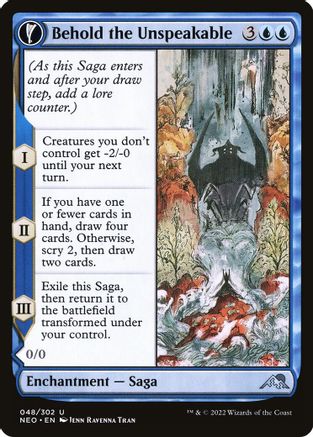 Behold the Unspeakable // Vision of the Unspeakable (NEO-048) - uncommon: (fandfc, enchantment)