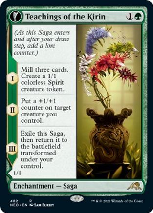 Teachings of the Kirin // Kirin-Touched Orochi (NEO-482) - rare: (Extended Art, fandfc, enchantment) - Foil