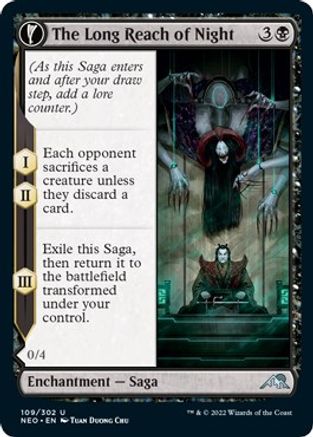 The Long Reach of Night // Animus of Night's Reach (NEO-109) - uncommon: (fandfc, enchantment)