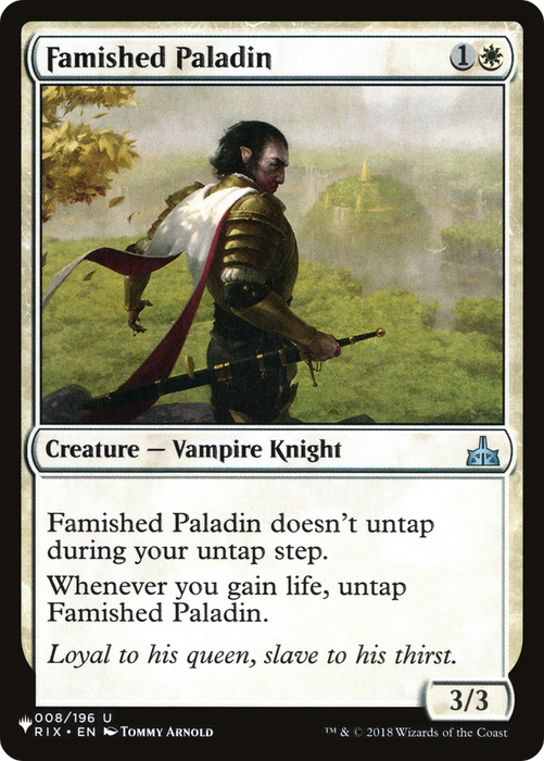 Famished Paladin (LIST-RIX-8) - uncommon