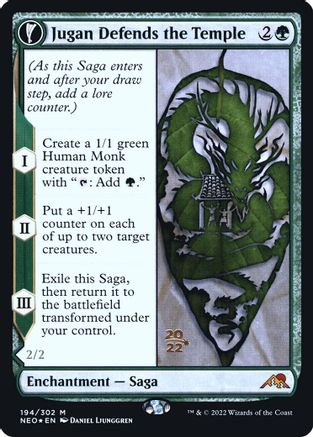 Jugan Defends the Temple // Remnant of the Rising Star (PRE-194S) - mythic: (fandfc, enchantment) - Foil
