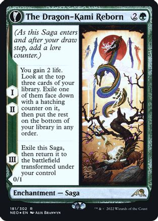 The Dragon-Kami Reborn // Dragon-Kami's Egg (PRE-181S) - rare: (fandfc, enchantment) - Foil