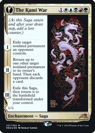 The Kami War // O-Kagachi Made Manifest (PRE-227S) - mythic: (fandfc, enchantment) - Foil