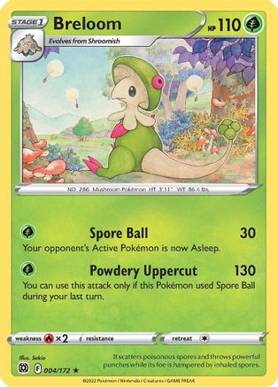 Breloom (004/172) - SBS  - Rare - Reverse Holofoil