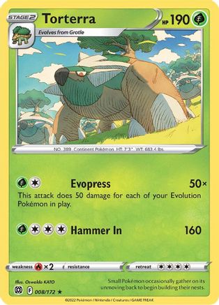 Torterra (008/172) - SBS  - Holo Rare - Holofoil