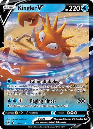 Kingler V (028/172) - SBS  - Ultra Rare - Holofoil