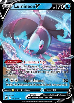 Lumineon V (040) - SBS - Ultra Rare - Holofoil