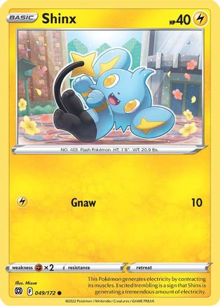 Shinx (049/172) - SBS  - Common - Reverse Holofoil