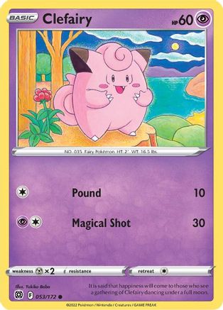 Clefairy (053/172) - SBS  - Common - Reverse Holofoil