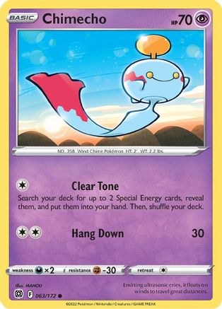 Chimecho (063/172) - SBS  - Common - Reverse Holofoil