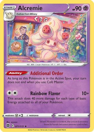 Alcremie (071/172) - SBS  - Rare - Reverse Holofoil