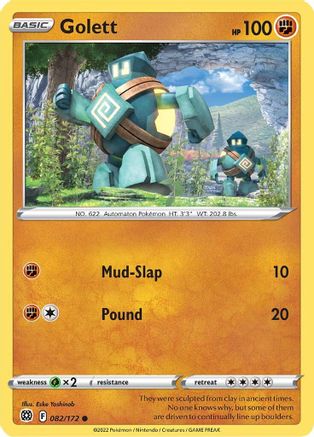 Golett (082/172) - SBS  - Common - Reverse Holofoil