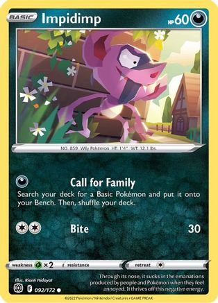 Impidimp (092/172) - SBS  - Common - Reverse Holofoil