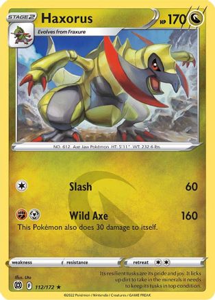 Haxorus (112/172) - SBS  - Rare - Reverse Holofoil