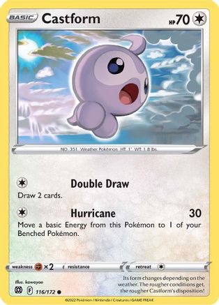 Castform (116/172) - SBS  - Common - Reverse Holofoil